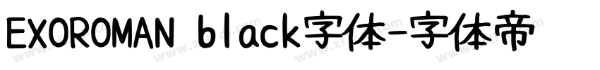 EXOROMAN black字体字体转换